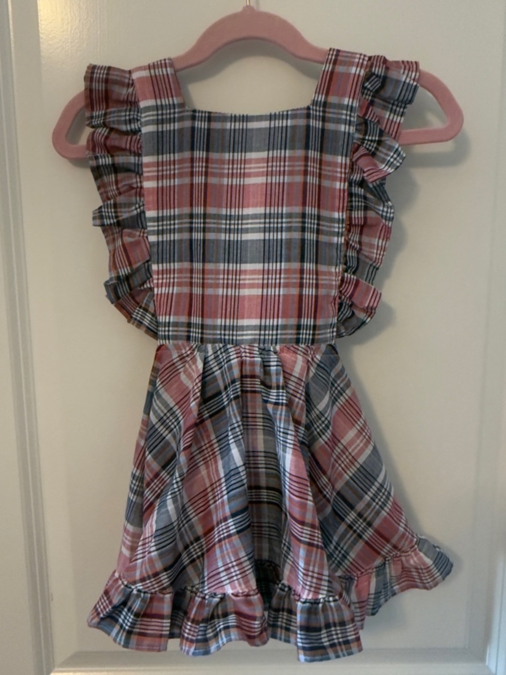 3T Numi plaid pinafore dress